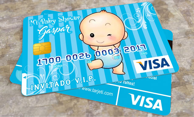 Invitación – Tarjeta de Crédito Baby Shower Bebe