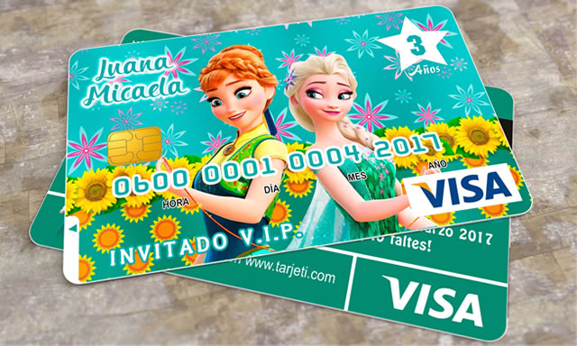 Invitación – Tarjeta de Crédito Frozen Fever