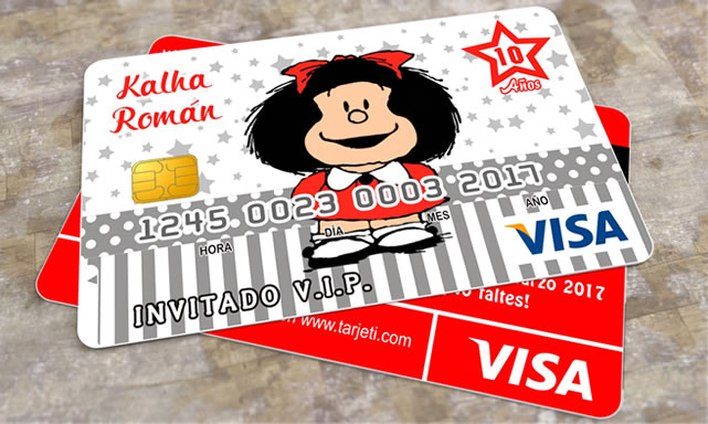 Invitación – Tarjeta de Crédito Mafalda