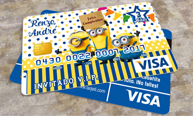 Invitación – Tarjeta de Crédito Minions