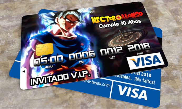 Invitación – Tarjetas Visa Dragón Ball Super