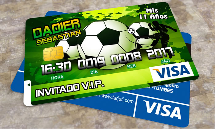 Invitación – Tarjeta de Visa Futbol